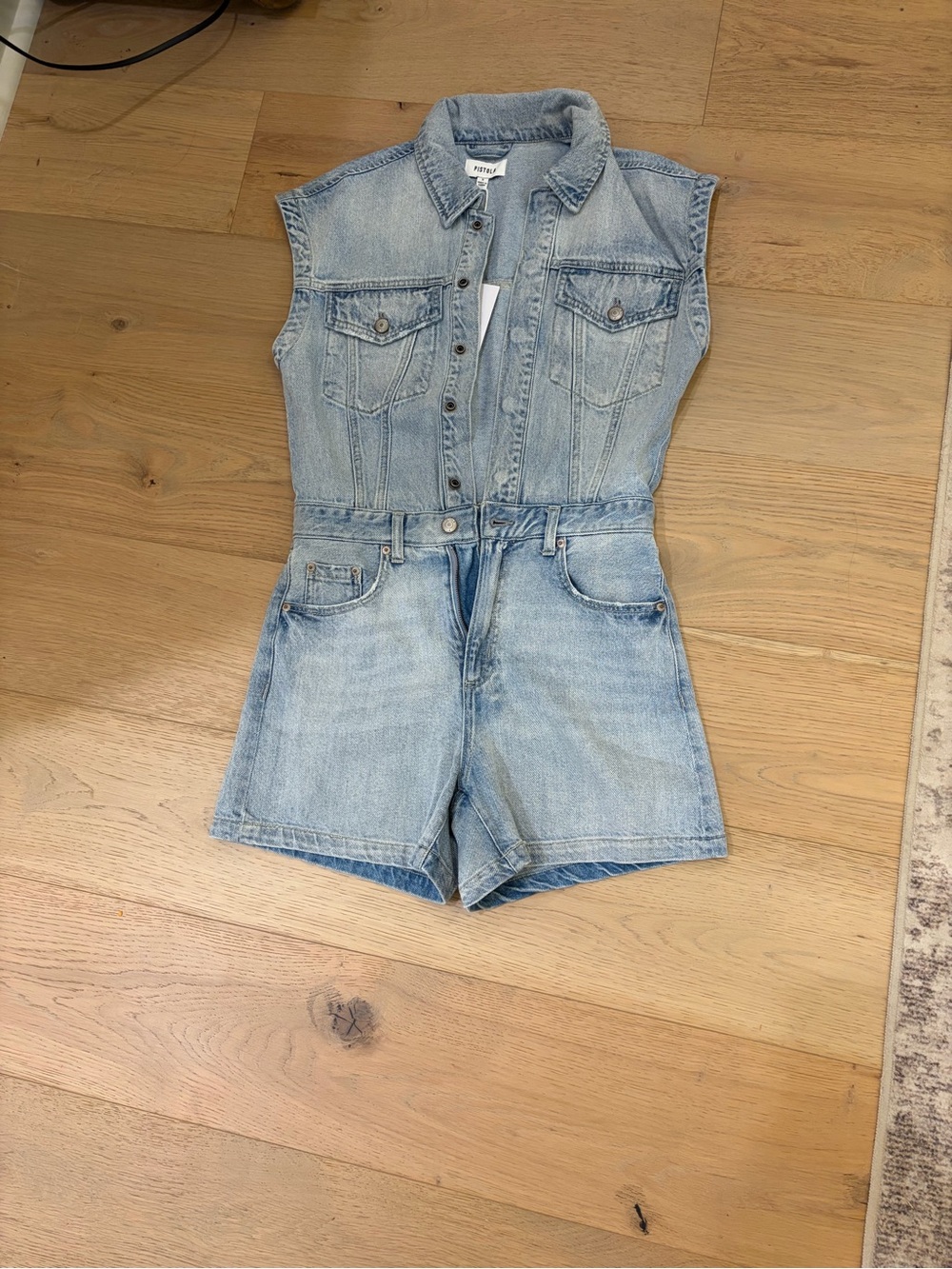 pistola Light Blue Denim Lennox Shortalls